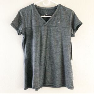 Head Short Sleeve V-Neck Gray T-shirt size M